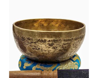Handmade Tibetan Singing Bowl Stress Relief Gift Nepal Meditation Altar Decor Bowl Energy Healing (7")
