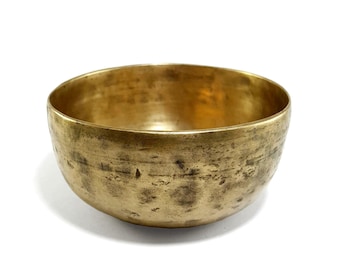 Small Handmade Tibetan Beaten Singing Bowl Yoga Props Vibration Energy Healing Bowl Spiritual Decor (5")