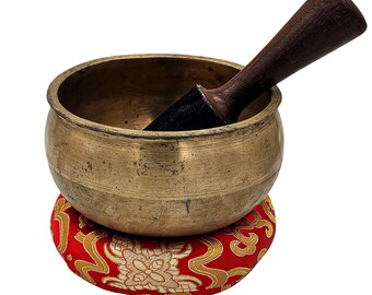 Unique Handmade Tibetan Singing Bowl Beaten Meditation Yoga Gifts Sound Therapy Bowl Spiritual Decor (7")