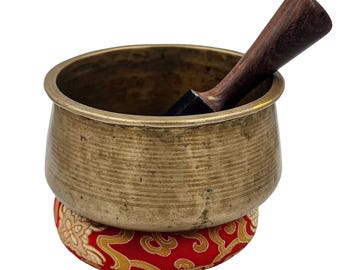 Authentic Handmade Tibetan Singing Bowl Energy Healing Yoga Studio Gifts Spiritual Decor Sound Bowl (7")