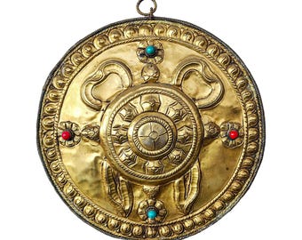 Buddhist Nepal Tibetan Wall Hanging Altar Spiritual Buddha Wall Yoga Studio Decor Gift (10")