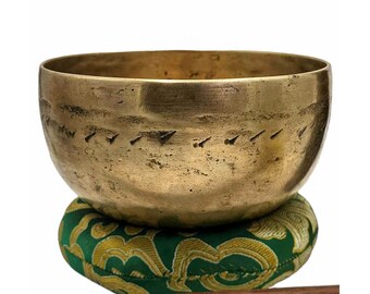 Handmade Tibetan Singing Bowl Hand Hammered Spiritual Sound Therapy Music Instruments Bowl Unique Gifts (5")