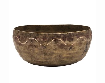 Carved Handmade Tibetan Singing Bowl Decor Yoga Gifts Sound Therapy Ritual Bowl Spiritual Awakening (5")