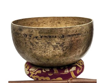 Handmade Tibetan Singing Bowl Hand Hammered Spiritual Sound Therapy Instruments Bowl (8")