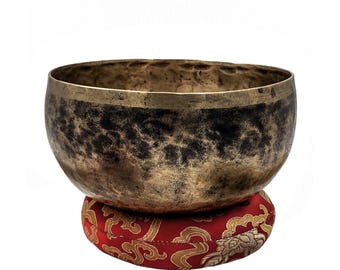 Handmade Tibetan Singing Bowl Spiritual Gift Nepal Meditation Sound Therapy Decor Yoga Reiki Bowl (7")