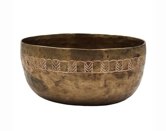 Carved Handmade Tibetan Singing Bowl Decor Yoga Gifts Sound Therapy Ritual Bowl Buddhist Altar (5")