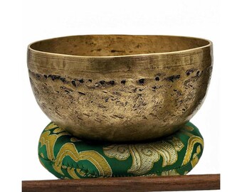 Hand Hammered Singing Bowl Tibetan Spiritual Prayer Bowl Ritual Nepal Sound Energy Healing Music (5")