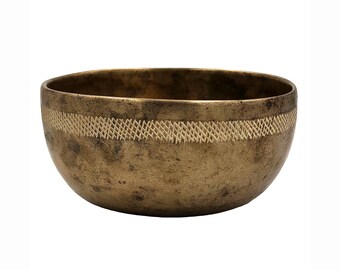 Carved Handmade Tibetan Singing Bowl Small Chakra Balancing Yoga Gifts Sound Therapy Bowl Spiritual (5")