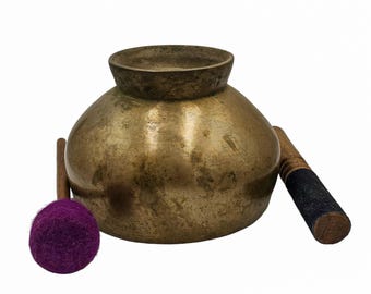 Handmade Tibetan Singing Bowl Spiritual Decor Yoga Gifts Nepal Sound Energy Healing Therapy Bowl (7")