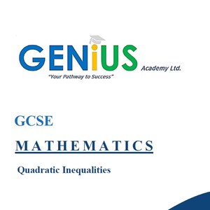 Gcse Maths Quadratic Inequalities Revision Booklet | Exam Practice & Worked Solutions | AQA Edexcel OCR | Digital Download | Genius academy
