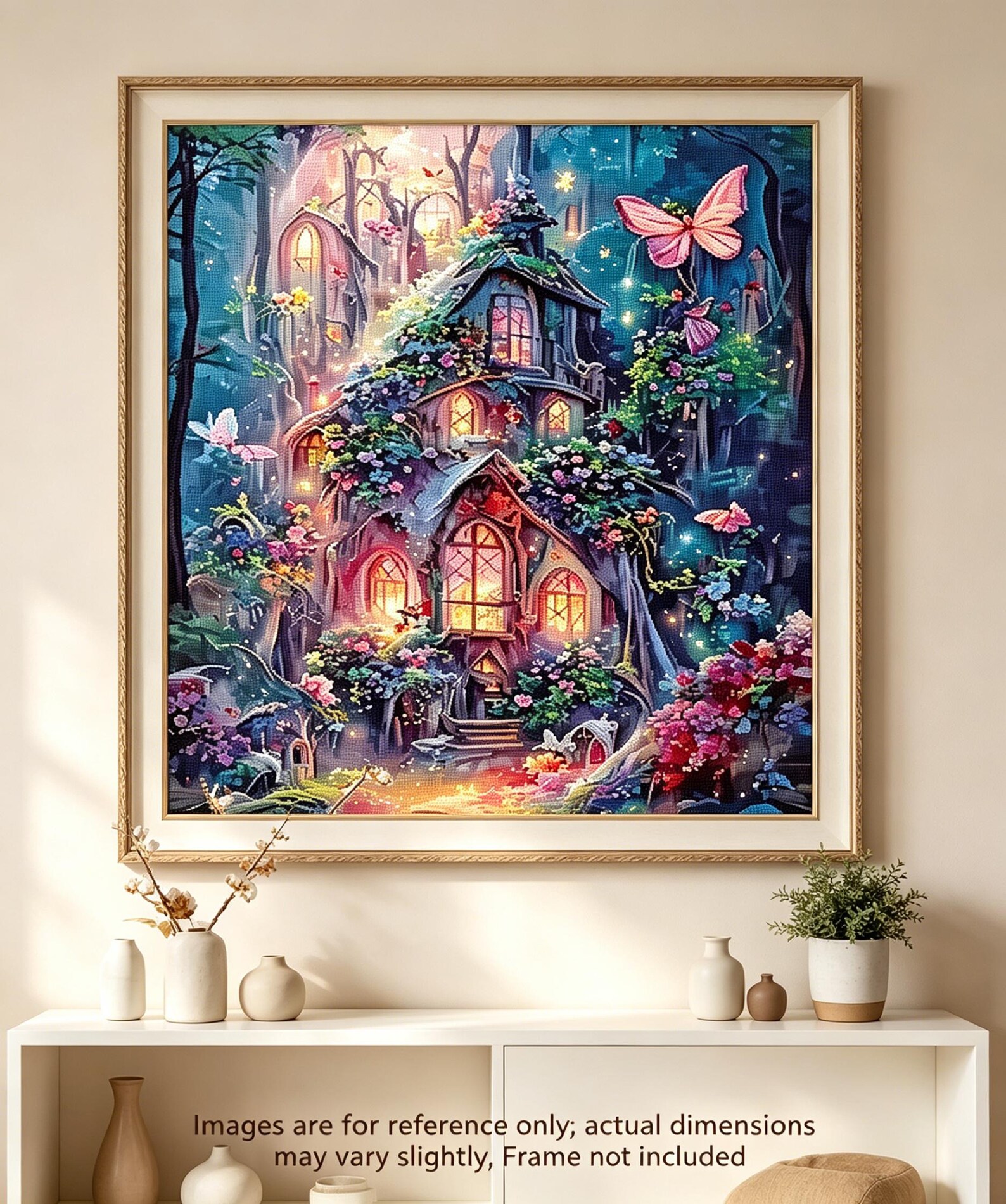 Beginner Enchanted Forest Cross Stitch Kit, Pre-printed Fairy Tale ...