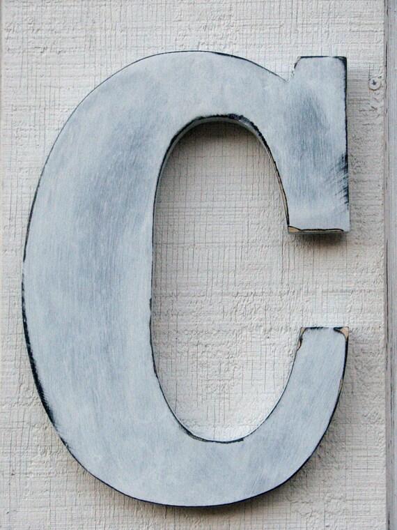 Rustic Wooden Letter C Distressed In Image 0