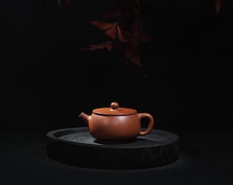Handmade Jianshui Red Clay Teapot 180ml Minimal Gongfu Pot