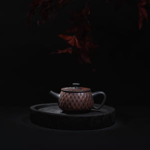 Handmade Jianshui Teapot 200ml Meteor Carved Han Tile Clay