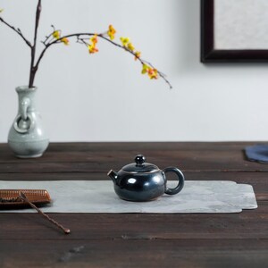 Handcrafted Wood-Fired Jianshui Clay Teapot | Natural Ash Effects, One of a Kind, 130ml