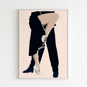 Salsa Dancing Print, Latin Dance, Modern Dance, Dance Couple Art, Rumba, Tango, Ballroom, Choreography Studio