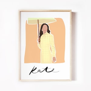 Kate Middleton Print, Princess of Wales Poster, British Royal Family Art,