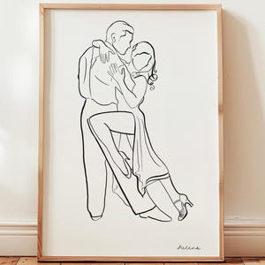 Salsa Dancing Print, Latin Dance, Modern Dance, Dance Couple Art, Rumba, Tango, Ballroom, Choreography Studio
