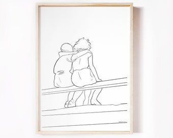 Impressão nos encontraremos novamente, presente para irmãs, arte de parede de melhores amigos, decoração de família, arte vintage de berçário, presente para mamãe, meninas no campo