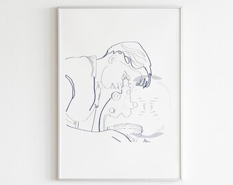 ロザリンド・フランクリンのポスター、化学の贈り物、DNA二重らせん構造、科学界の女性、線画の女性、Photo51、分子生物学アート