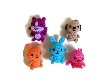 Custom Sago Mini collection 3 mini amigurumi, stuffed animals