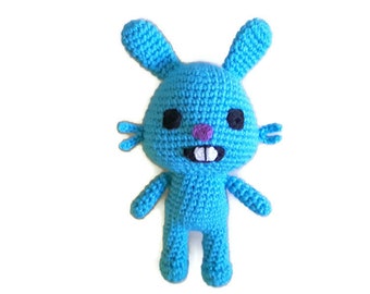 Jack the Rabbit, Custom Collection Handmade doll, Robin the bird, crochet bunny, @byeshhandmade, 8" toy amigurumi, stuffed animal