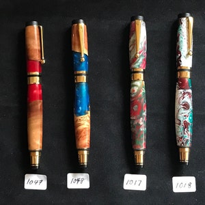Handmade Fountain Pens: Wood & Resin, Swirled Resin