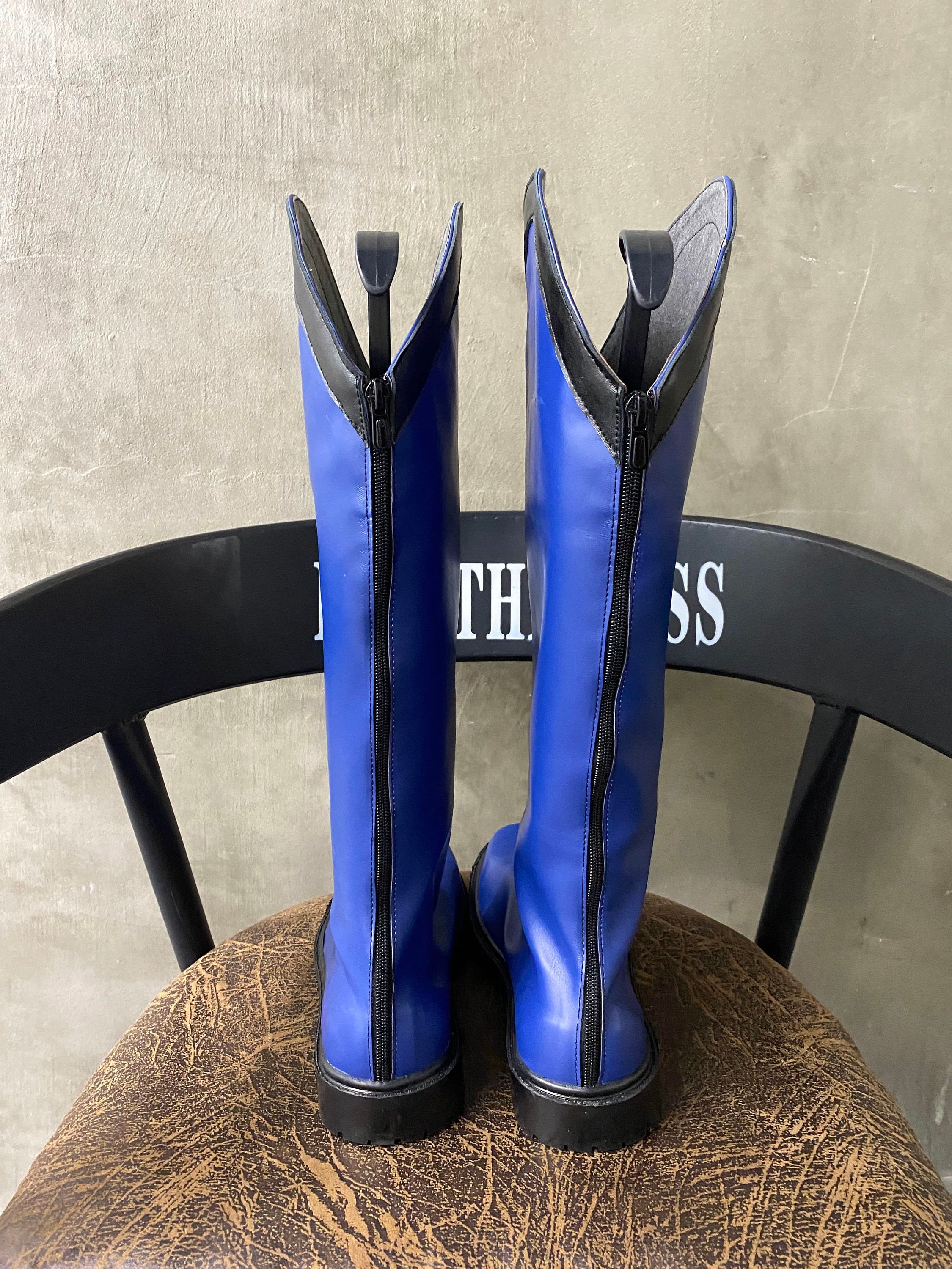 Blue Wolverine Tall Cosplay Boots with Yellow Accents Wolverine Shoes X Men Cosplay Boots - Etsy main image 4