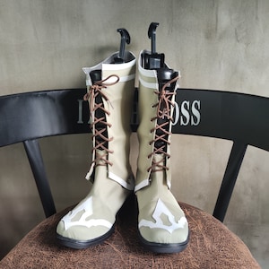 White Mage Boots Final Fantasy XIV FF14 Cosplay Men Shoes