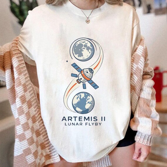 Artemis II Shirt, NASA Lunar Mission Tee, Moon Flyby Space Shirt, Orion Spacecraft Graphic Tee, Astronaut Gift for Men Women