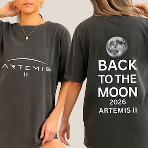 Camiseta de la misión lunar Artemis II / Camiseta para fans del programa espacial de la NASA / Regalo de astronomía / Lanzamiento de cohete en 2026 / Camiseta unisex de exploración espacial