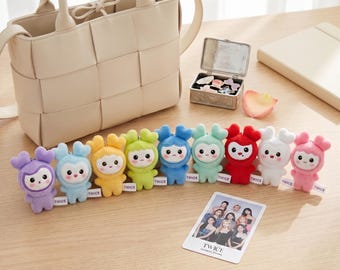 TWICE LOVELY Plush Keychain - Bean Eyes Collection (8cm) | Nayeon Jeongyeon Momo Sana Jihyo Mina Dahyun Chaeyoung Tzuyu | K-pop Gift