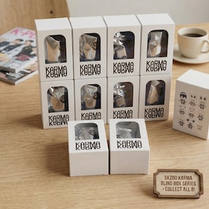SKZOO Karma Blind Box - 4e album Stray Kids inspiré boîte mystère, porte-clés peluche SKZOO, cadeau fan de Kpop, Jiniret Wolf Chan BbokAri