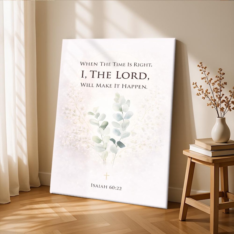 Isaiah 60:22 Bible Verse Wall Art, Scripture Print, Framed Canvas ...