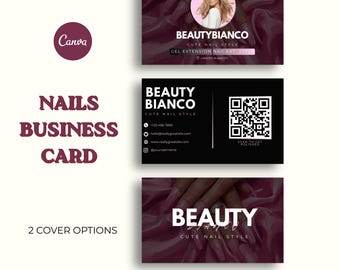 Canva Loyalty Card Template: Nail Tech, Hair Stylist, Beauty Rewards (Digital Download)
