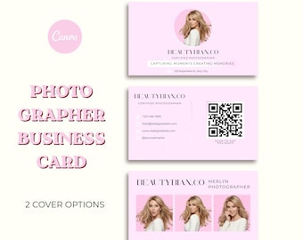 Plantilla de tarjeta de presentación para fotógrafos: Tarjeta de fidelización de Canva para profesionales de la belleza