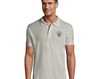 Men's Fitted Cotton Polo Shirt with Embroidered Logo | Tracks On Trial