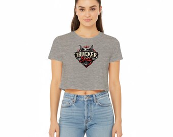 Women’s Crop Top | "Trucker Spice" Graphic Tee | Cropped Streetwear