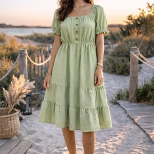 reformation green dresses Emerald Green Cap Sleeve Crossover Bardot Neckline 50s Swing Dress – Pretty  Kitty Fashion