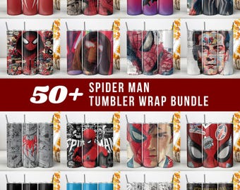 Spider Man Tumbler Wrap PNG, Superhero Comic Hero 20oz Skinny Tumbler Sublimation Design, Marvel Inspired Gift Cup Wrap (Instant download)