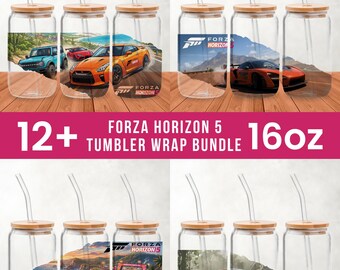 Forza Horizon 5 Tumbler, Forza Horizon Gamer Gift Personalized Cars Tumbler 16oz Race Car Gift Forza Game Fan Wrap Design (Instant download)