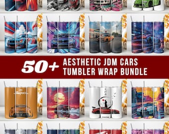 Aesthetic JDM Cars Tumbler, Japanese Tuned Vehicles Street Racer Car Sublimation Design, Drift Cars Racing Tuner PNG (Instant download)