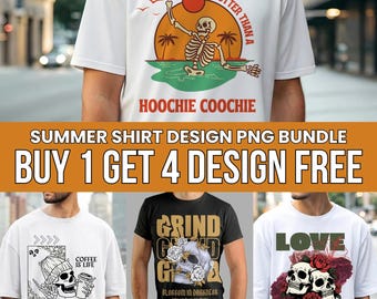 Hotter Than A Hoochie Coochie Summer Vacation Tshirt, Gothic Skeleton Skull PNG, 90s Country Music Lover Halloween Tee (Instant download)