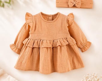 Babymuslinklänning i grossistkvalitet - Set om 4 - Boutique Prepack - Boho-outfit i ekologisk bomull
