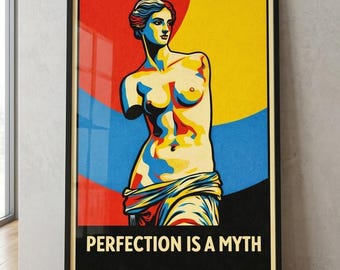 Aphrodite Pop Art Print, Venus Statue Wall Art, Modern Graphic Statement Decor (Digital Download)