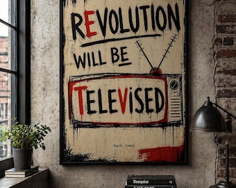 Revolution Will Be Televised – Wake Up Poster – Dark Street Propaganda Art Print