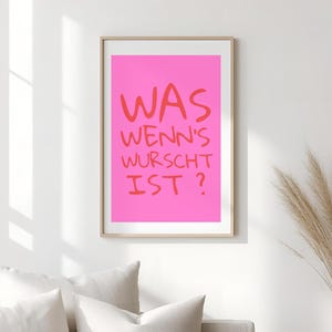 Poster, Wandkunst, Printdesign "wurscht"