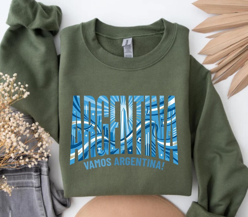 Camiseta de aficionado al fútbol argentino, ¡Vamos Argentina! imagen 2