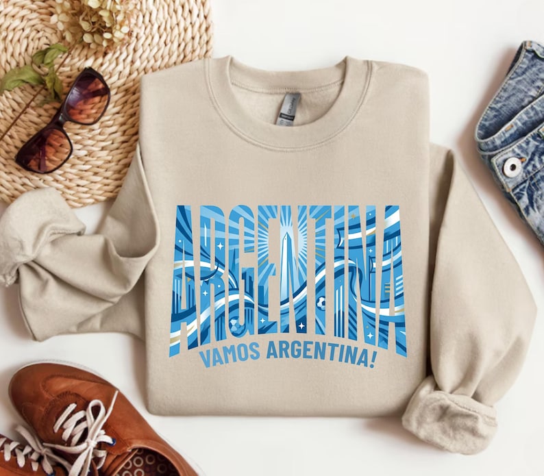 Camiseta de aficionado al fútbol argentino, ¡Vamos Argentina! imagen 4