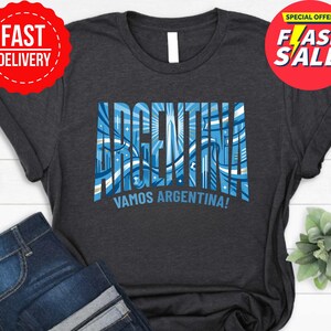 Camiseta de aficionado al fútbol argentino, ¡Vamos Argentina! imagen 1